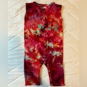 Kyte sleeveless Tie-Dye Snap Romper
